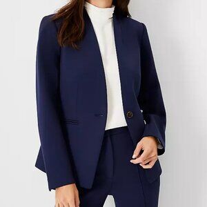Ann Taylor - The Cutaway Blazer in Double Knit, Size 8, Pure Sapphire
